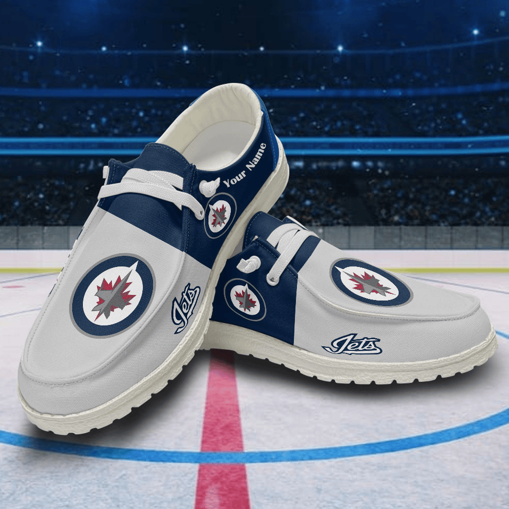 Custom Name Winnipeg Jets Hey Dude Shoes