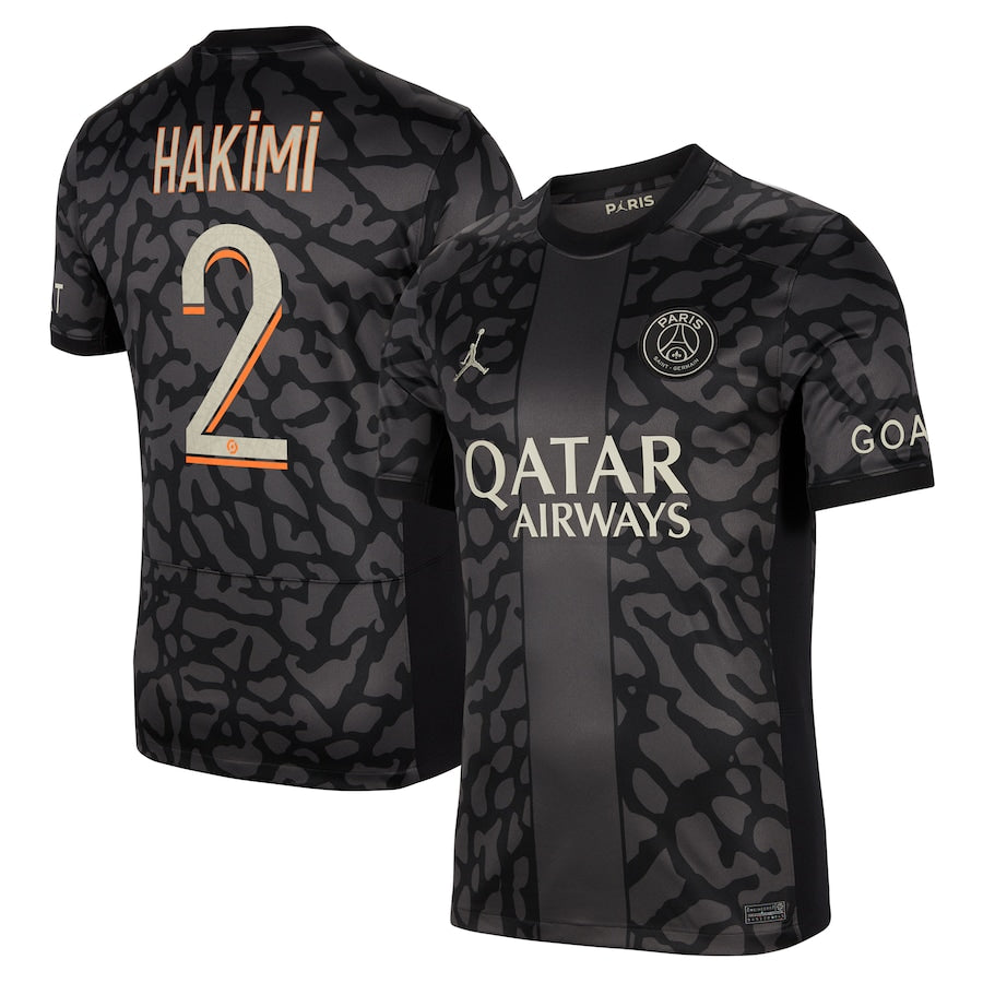 Achraf Hakimi Paris Saint-Germain Jordan Brand 2023/24 Third Stadium Player Jersey – Anthracite