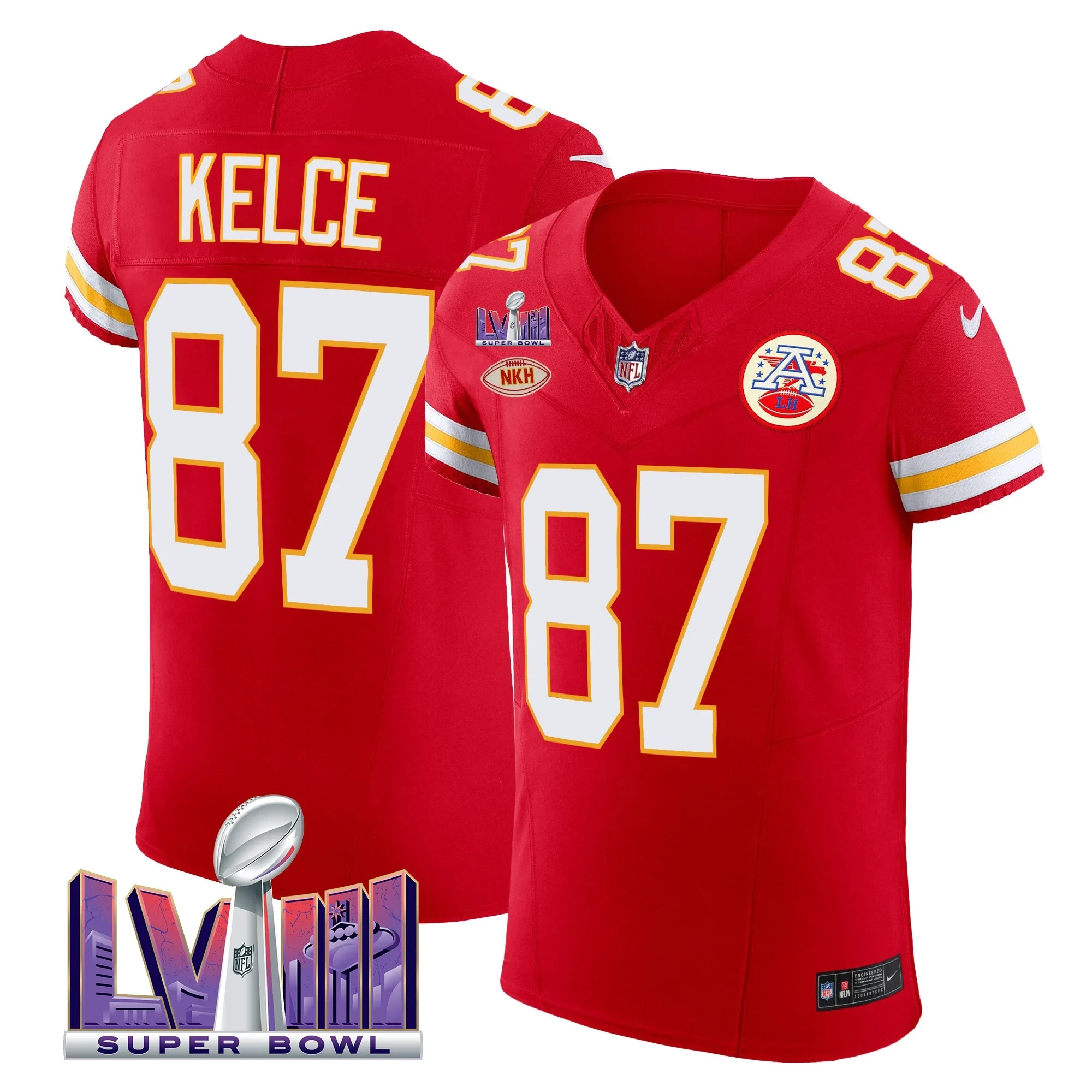 Travis Kelce Kansas City Chiefs Super Bowl Nkh Red Jersey – All Stitched