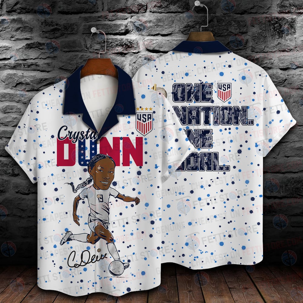 Crystal Dunn  Uswnt Women 2023 Home 3D Print Hawaiian Shirt Shusw
