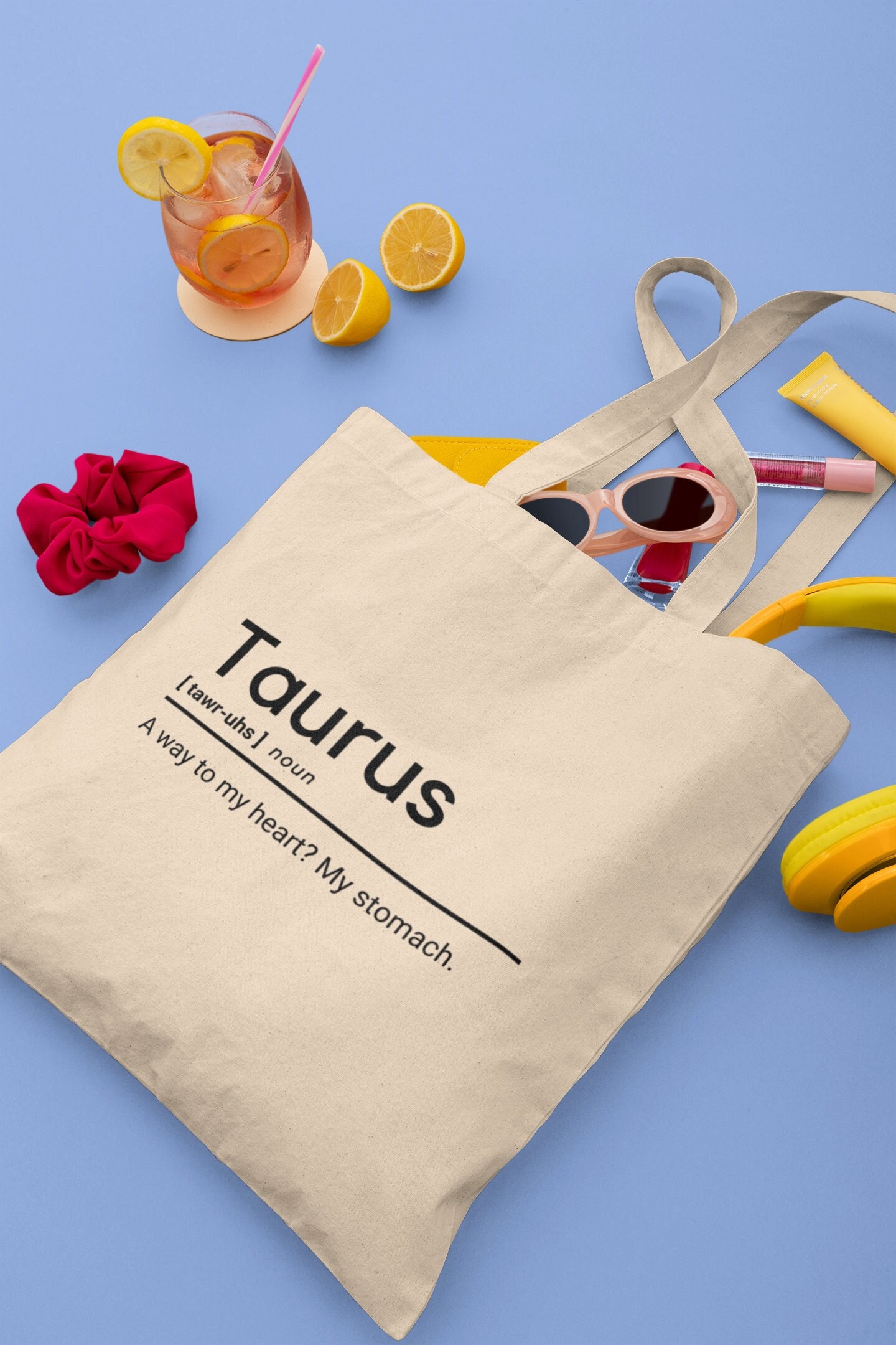 Taurus Dictionary Tote Bag, Taurus Gifts, Taurus Bag, Astrology shopping bag, Horoscope Bag, Zodiac Gift, Star sign gift, Taurus quote print