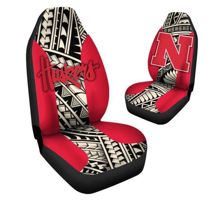 Nebraska Cornhuskers Red Polynesian Car Seat Cover Set CSC6872