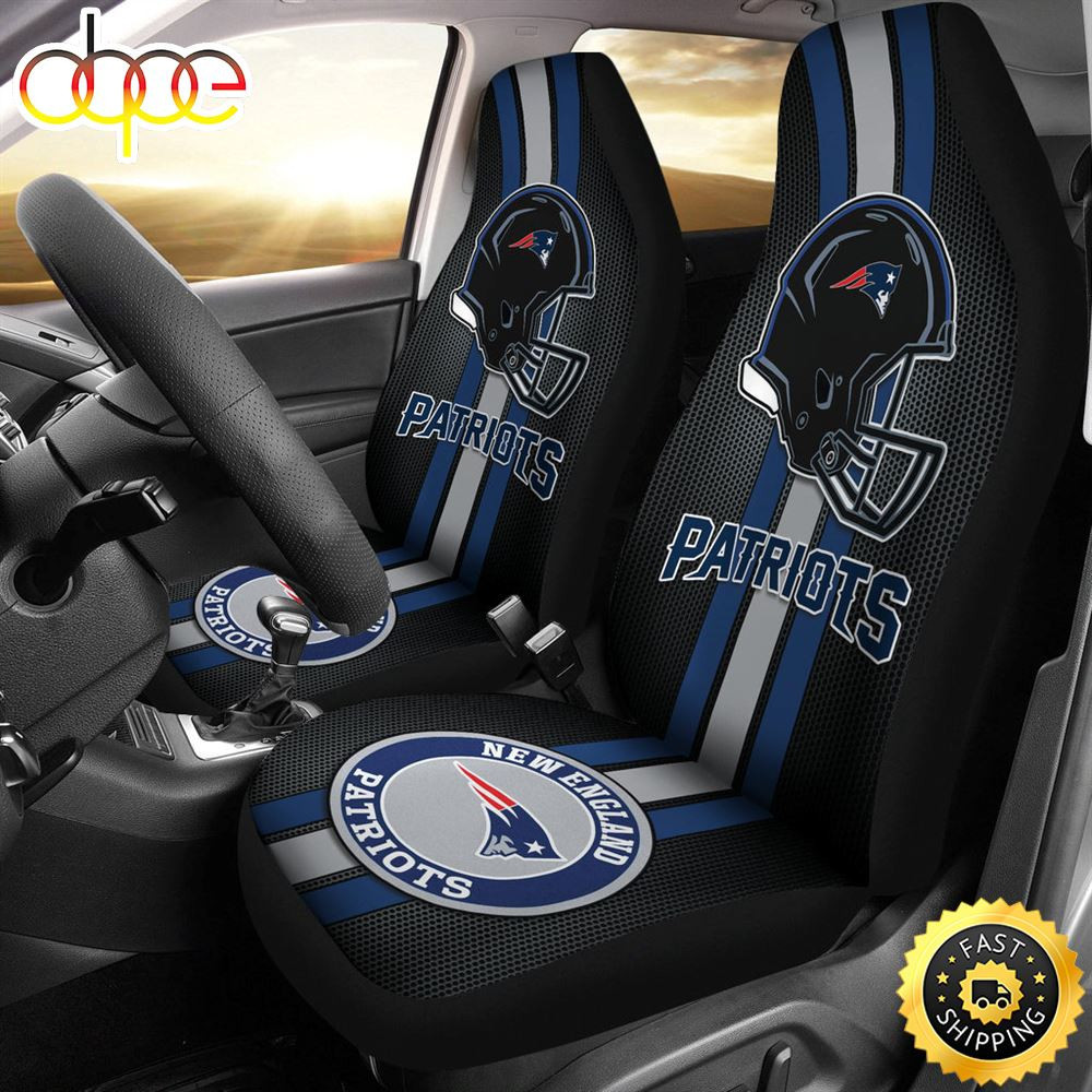 New England Patriots Car Seat Cover Set American Football Logo Helmet CSC1782