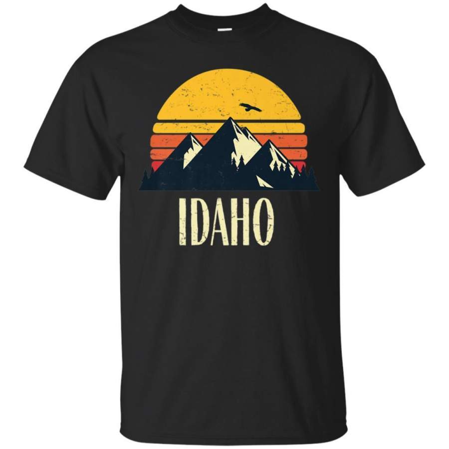 AGR Idaho Retro Vintage State Mountain Sunset T Shirt Jaq T-shirt