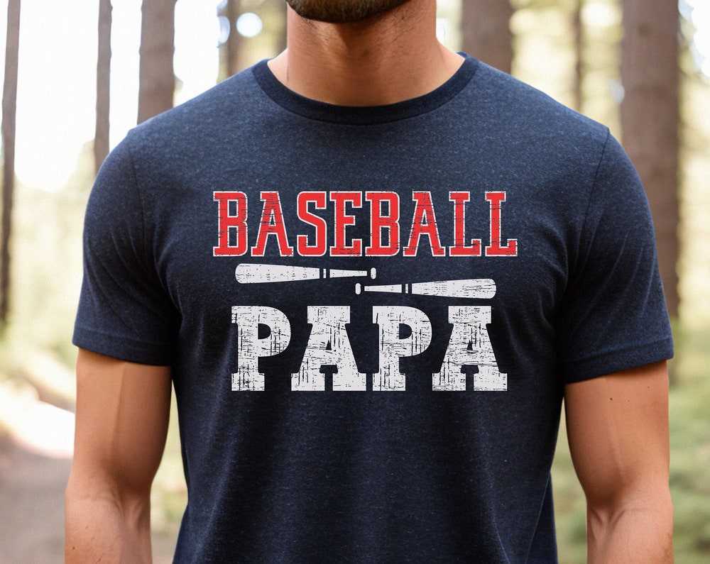 Papa Baseball Shirt, Papa Shirt for Baseball, Grandpa Baseball Shirt, Grandparent baseball t-shirt, Baseball Papa Gift, Papa baseball Tees