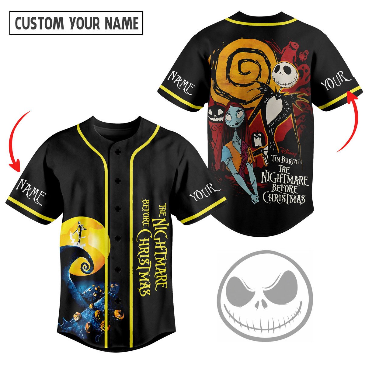 Merchcustom The Nightmare Before Christmas Baseball Jersey For Fans