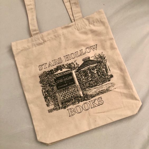 Stars Hollow books tote bag N145, Canvas Tote Bags, Tote Bag Design, Tote Bag Idea