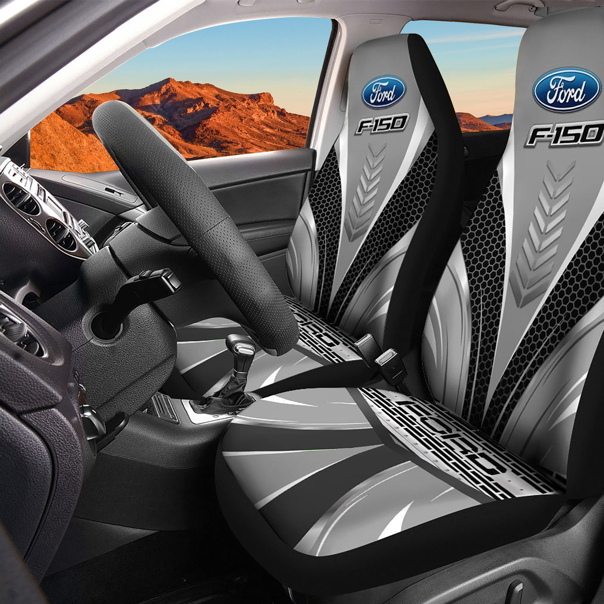 Ford F-150 Logo Car Seat Cover Set CSC6227