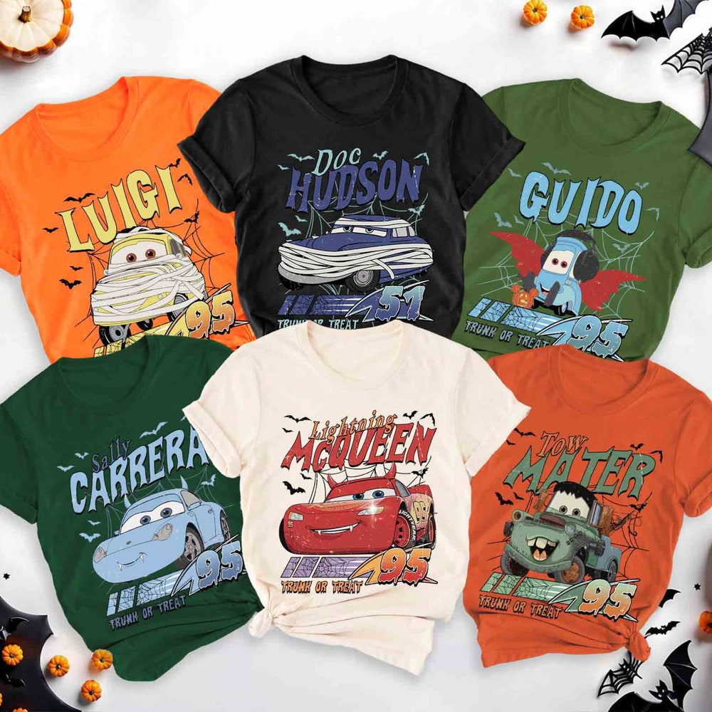 Retro Cars Movie Characters Halloween Shirt, Cars Movie Halloween Shirt, Disney Halloween Shirt, Halloween Party Shirt,Disney Halloween Trip Dress Your Best With OnlyClothing