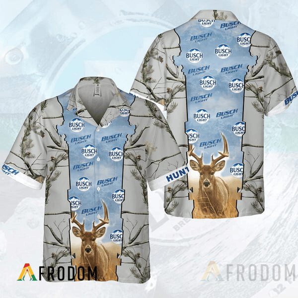 Vintage Deer Hunting Busch Light Hawaii Shirt