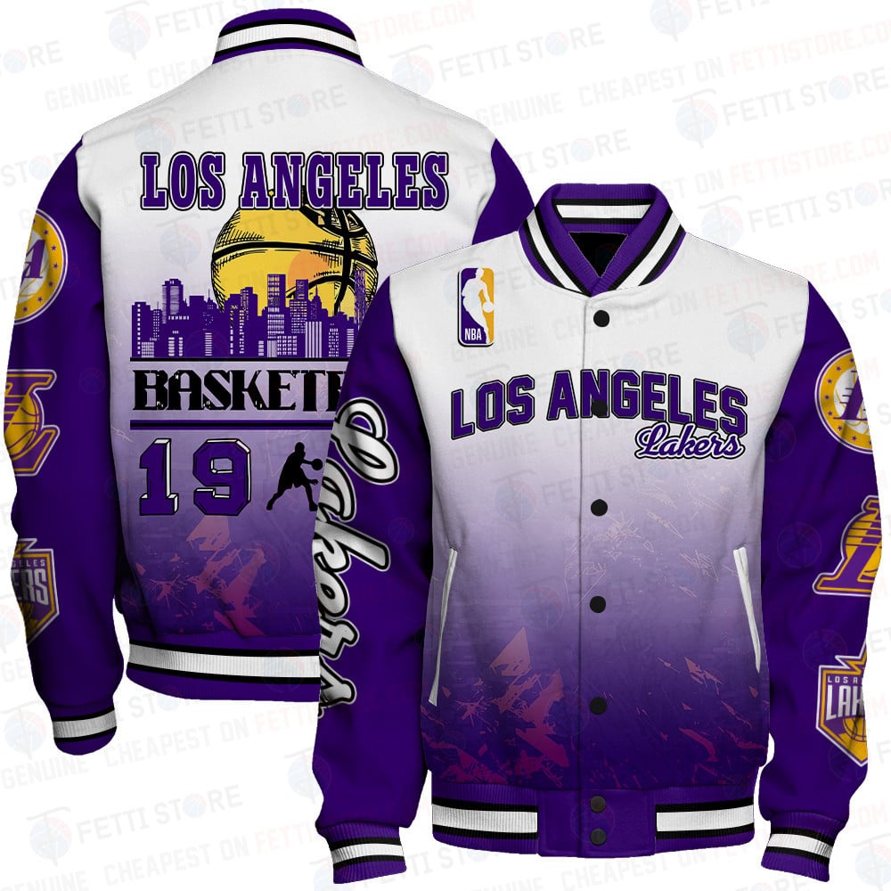 Los Angeles Lakers National Basketball Association AOP Varsity Jacket STM Ver 10