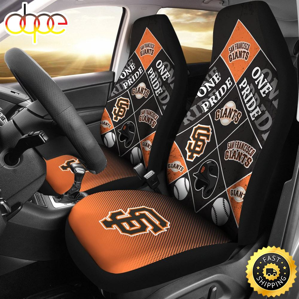 Colorful Pride Flag San Francisco Giants Car Seat Cover Set CSC7420