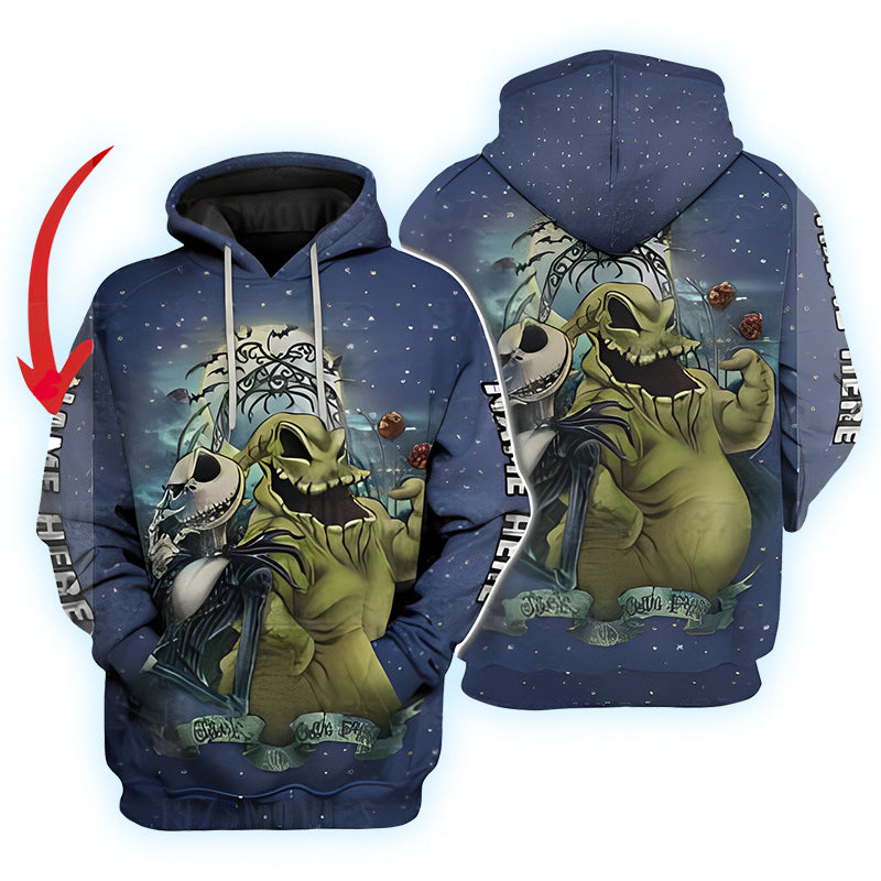 Personalized Jack Skellington And Oogie Boogie Nightmare Hoodie