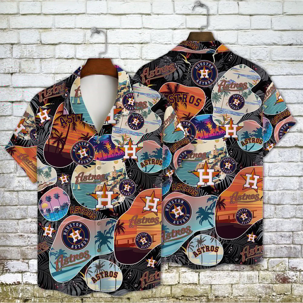 Houston Astros Retro Summer Pattern Hawaiian Shirt