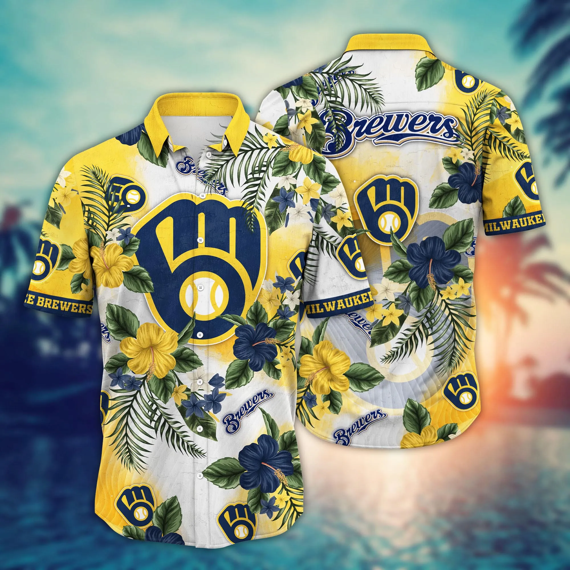 Milwaukee Brewers Mlb Hawaiian Shirt Sun Dressestime Aloha Shirt