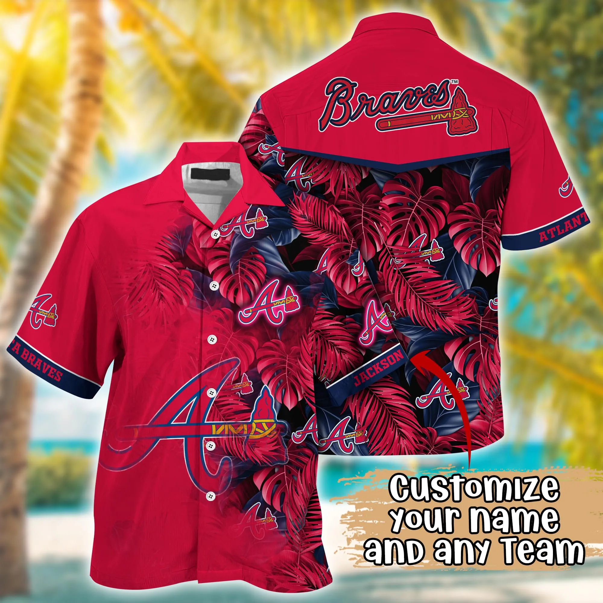 Atlanta Braves Mlb Summer Hawaii Shirt And Tshirt Custom Aloha Shirt