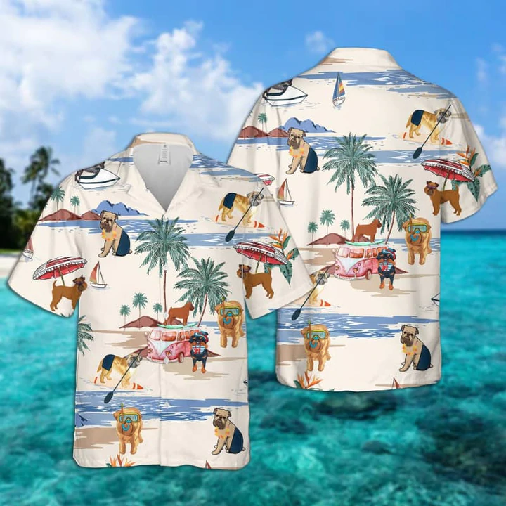 Brussels Griffon Summer Beach Hawaiian Shirt, Hawaiian Shirts For Men, Hawaiian Shirts For Men, Aloha Beach Shirt