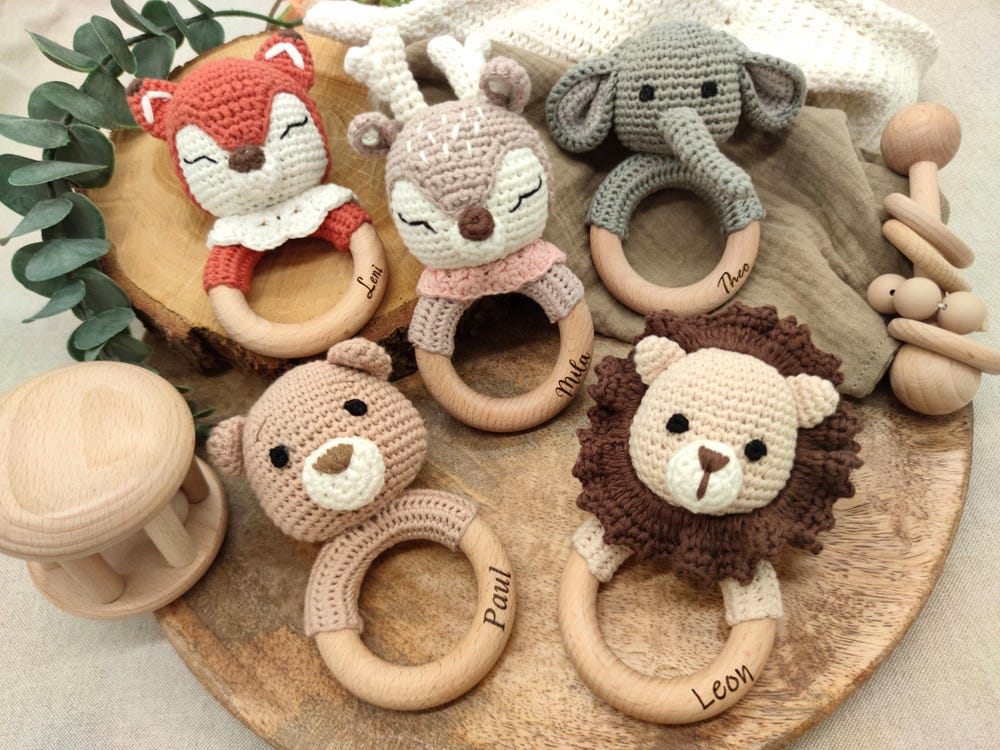 Grasping Toy | Teething Ring | Rattle | Various Motifs X Monstore Glamico
