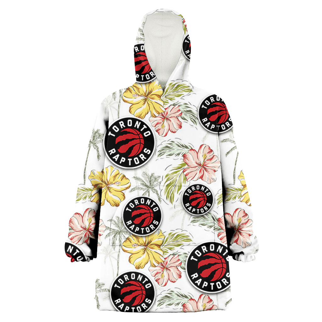 Toronto Raptors Sketch Red Yellow Coconut Tree White Background 3D Printed Hoodie Blanket Snug Hoodie