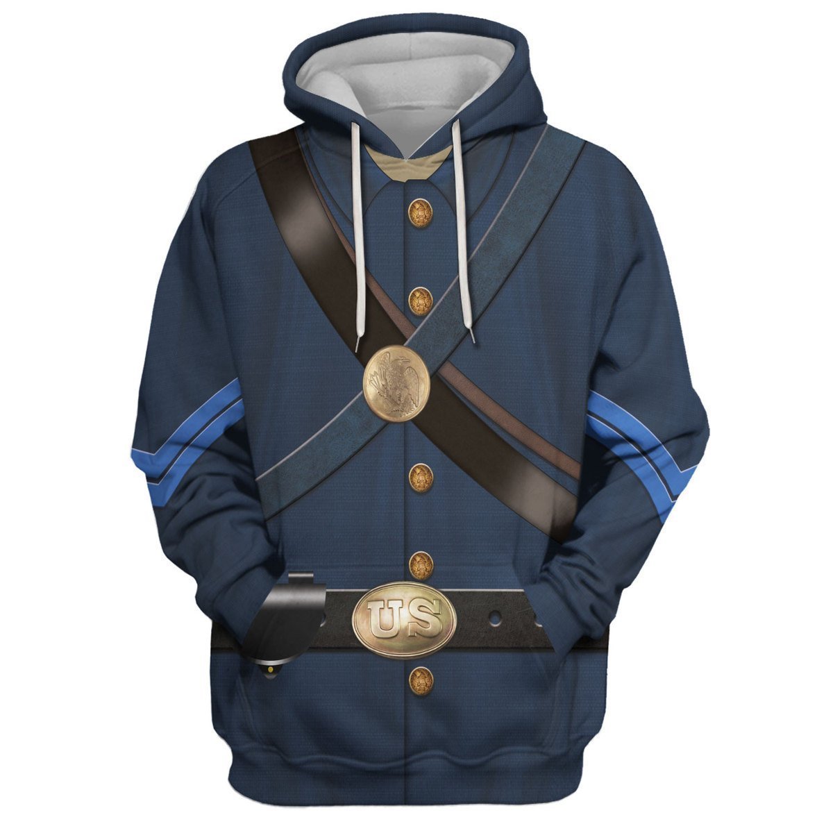 Gearhomies Unisex Hoodie Civil War S Of Blue Union Infantryman Historical 3D Apparel