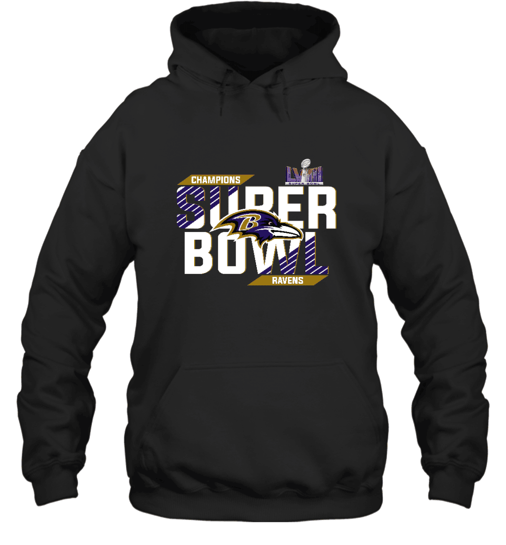 Baltimore Ravens LVIII Champs New Design Unisex 2D Hoodie