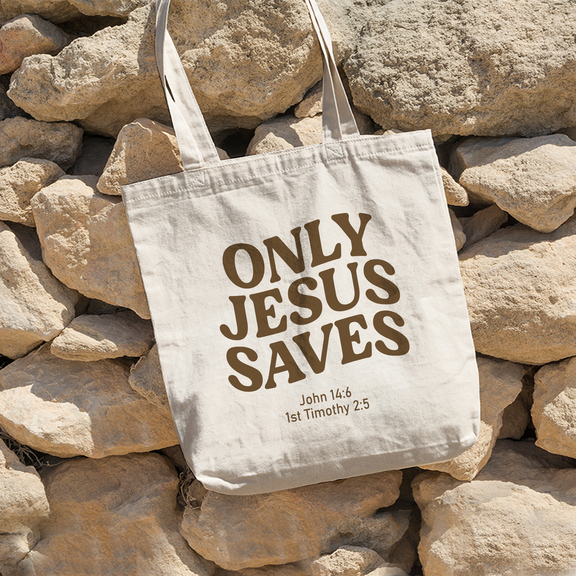 Only Jesus Save Tote Bag, Bible Tote Bag, Christian Tote Bag, Eco Friendly Shopping Tote Bag, Basic Tote Bag, Christian Bag, Christian Gifts