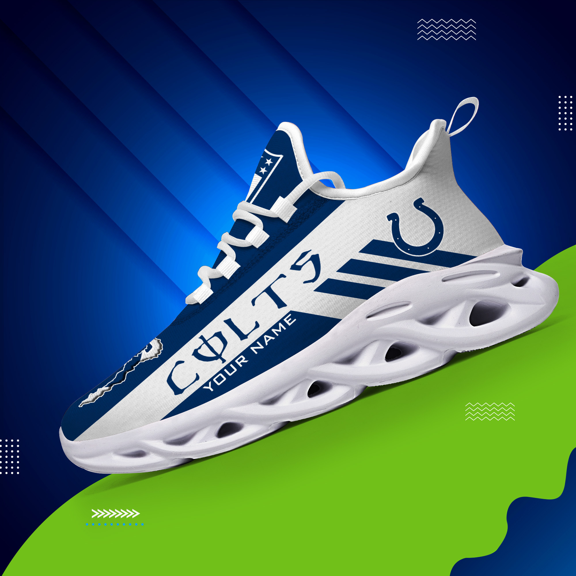 Indianapolis Colts Clunky Max Soul Shoes Personalized MS3521