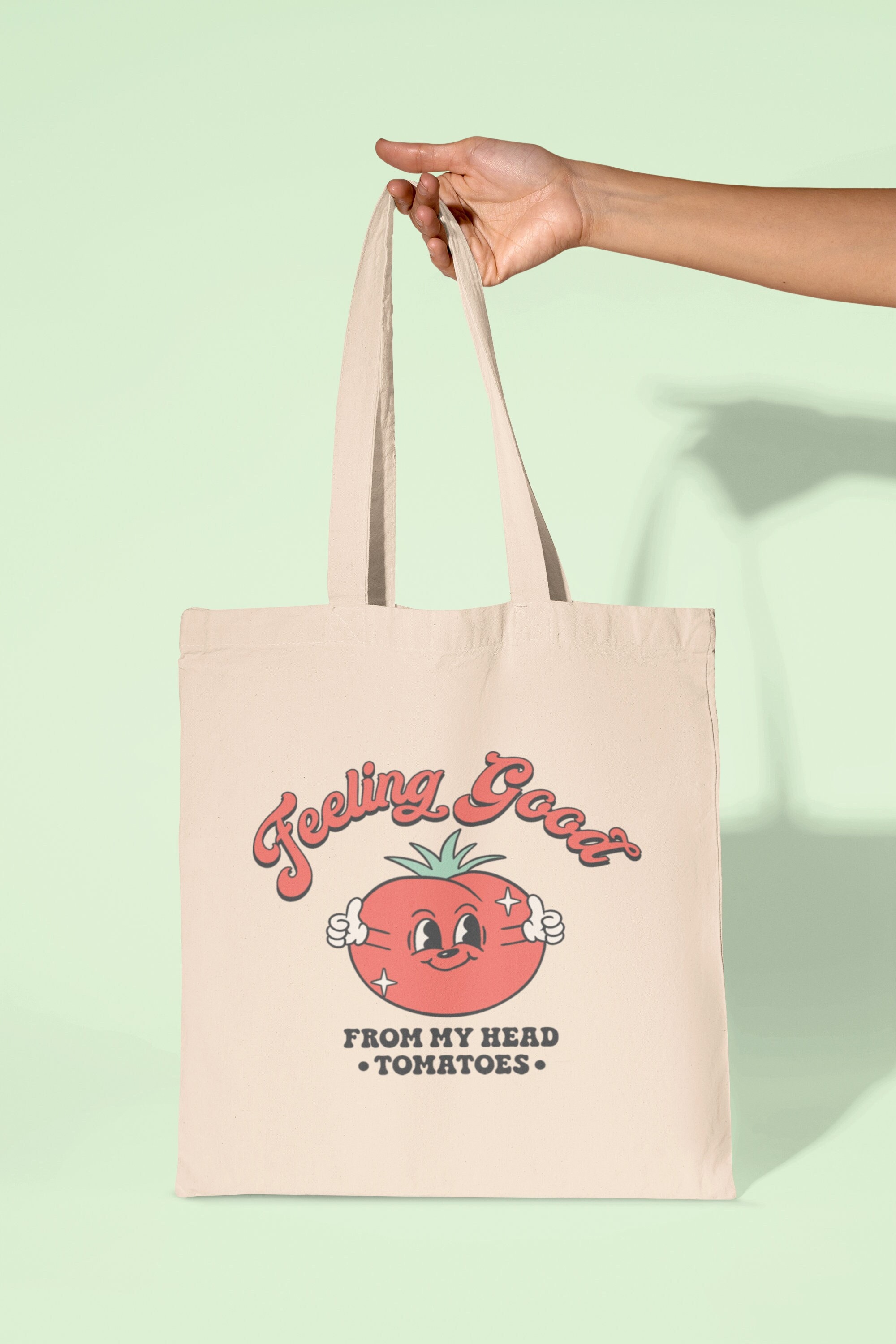 Tomato Tote Bag, Farmer’s Market Tote, Cute Tote Bag, Bookish Tote Small, Tote, Reading Bag, Shop Small Bag, Book Tote Bag,