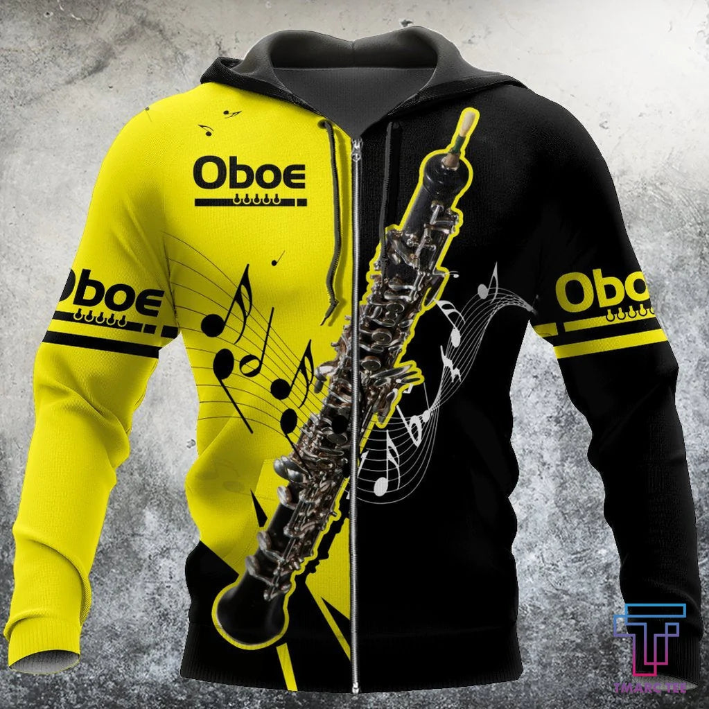 Oboe Music D Hoodie Shirt For Men And Women Hg Hac 3D All Over Printed Custom Text Name
