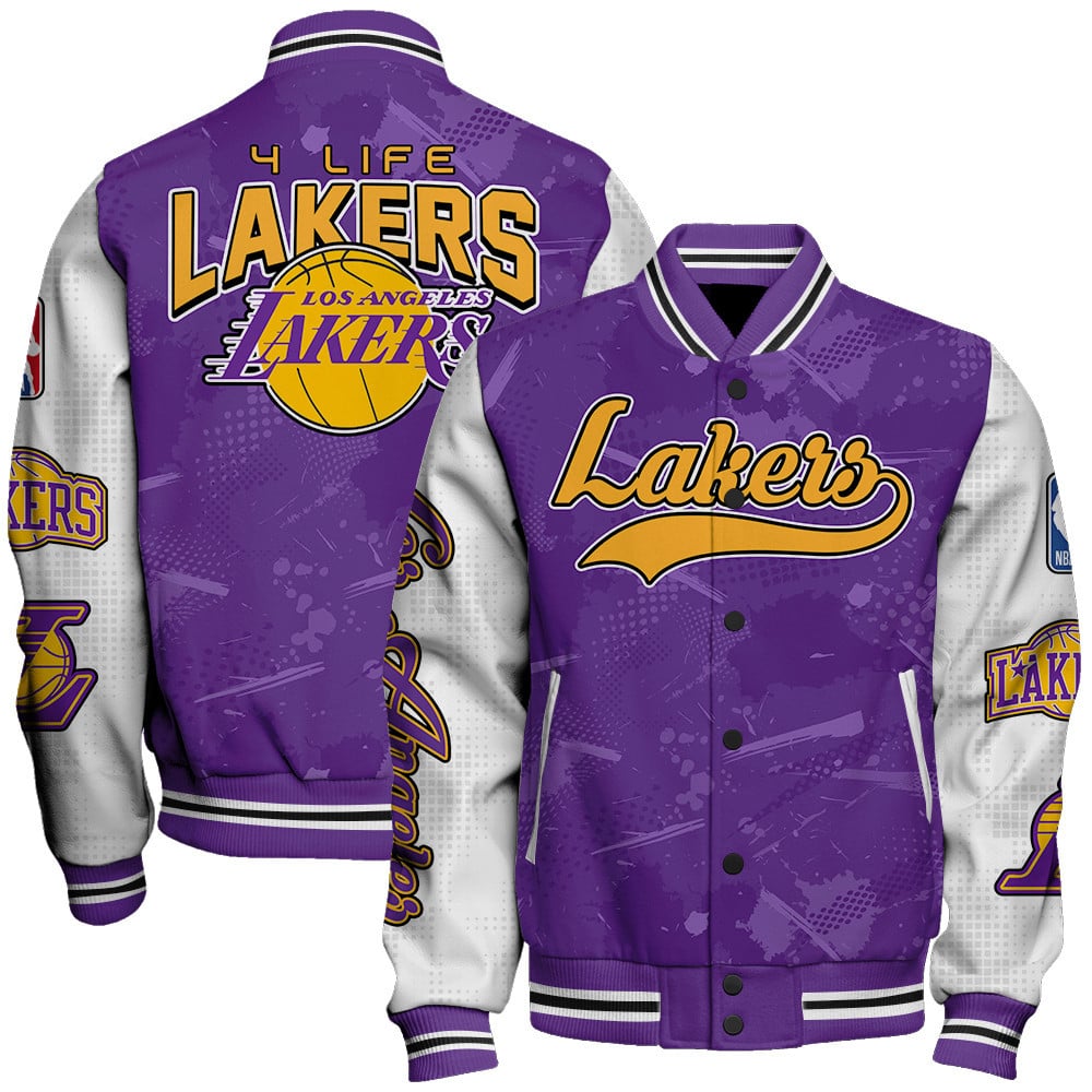 Los Angeles Lakers  Life Team Logo NBA 2024 AOP Varsity Jacket SFAT