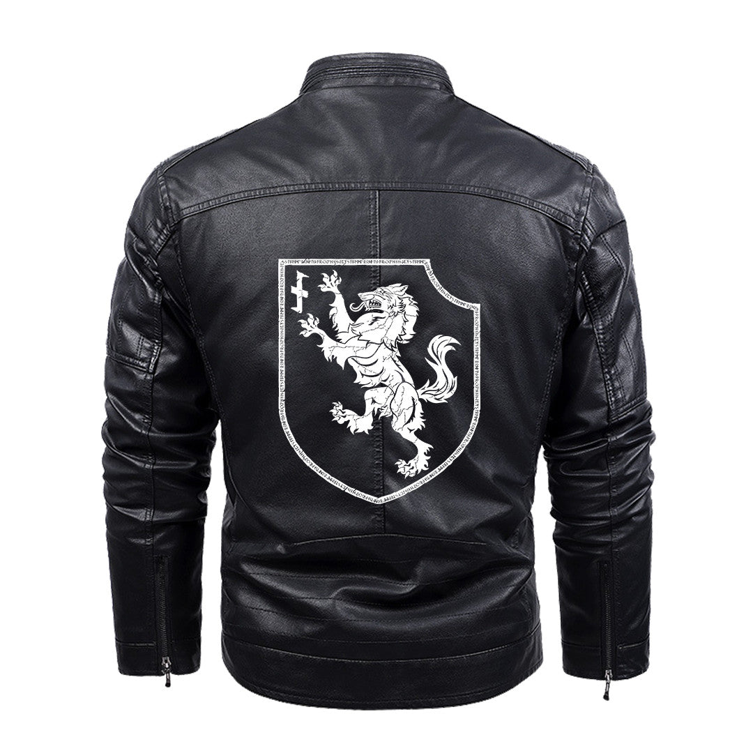 Viking Jacket - Heraldic Shield With Werewolf And Rune Wolfsangel Fleece Jacket A35 Web3Shirt Where Art Meets Style