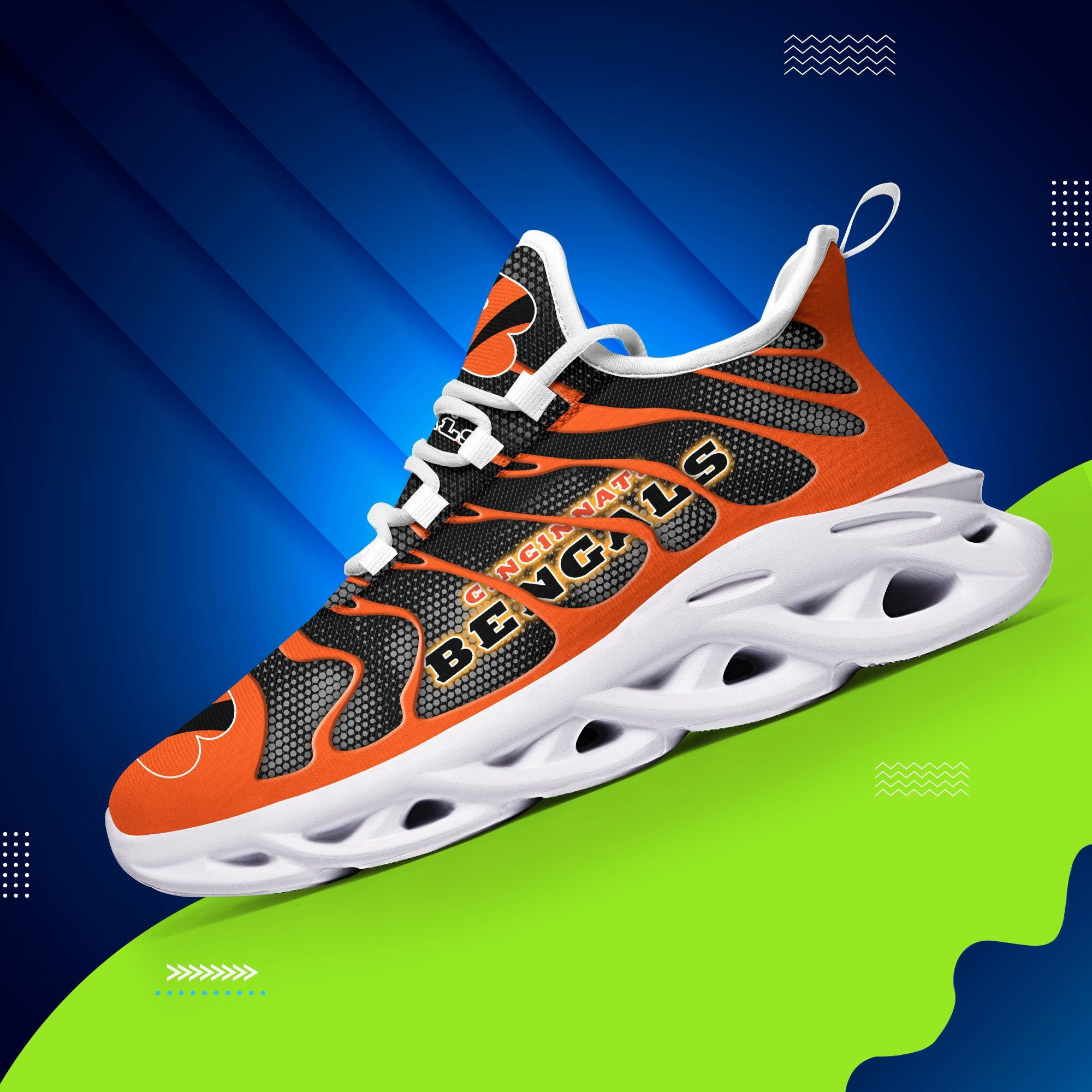 Cincinnati Bengals Clunky Sneaker Max Soul Shoes MS3063