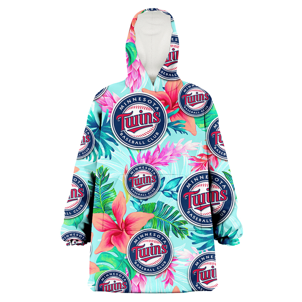 Minnesota Twins Coral Porcelain Flower Violet Orchid Light Blue Background 3D Printed Hoodie Blanket Snug Hoodie