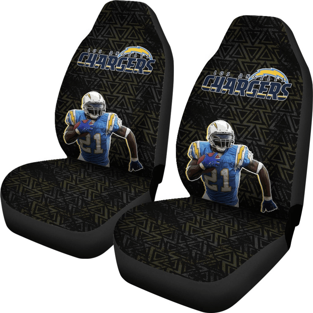 Los Angeles Chargers American Football Team Ladainian Tomlinson Holding Ball Running Car Seat Cover Set CSC310