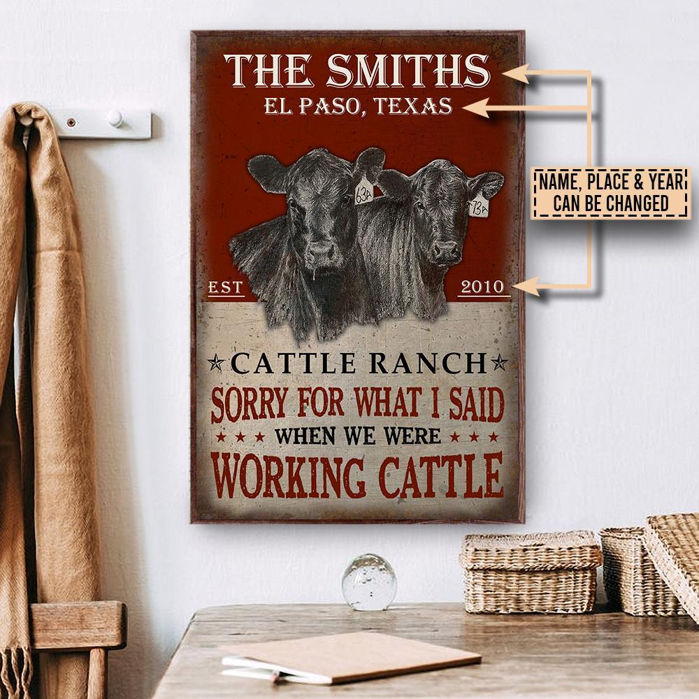 Personalized Cattle Ranch Sorry For  &hellip;