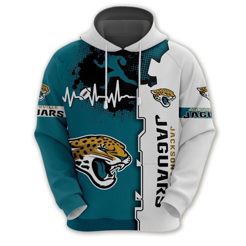 Jacksonville Jaguars Hoodie Graphic Heart Ecg Line – TXTrend Shop