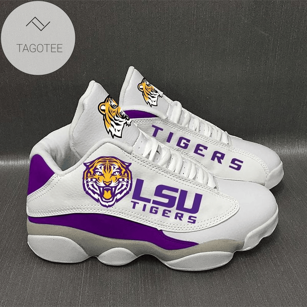 LSU Tigers White Air Jordan 13 Shoes JD13 V751