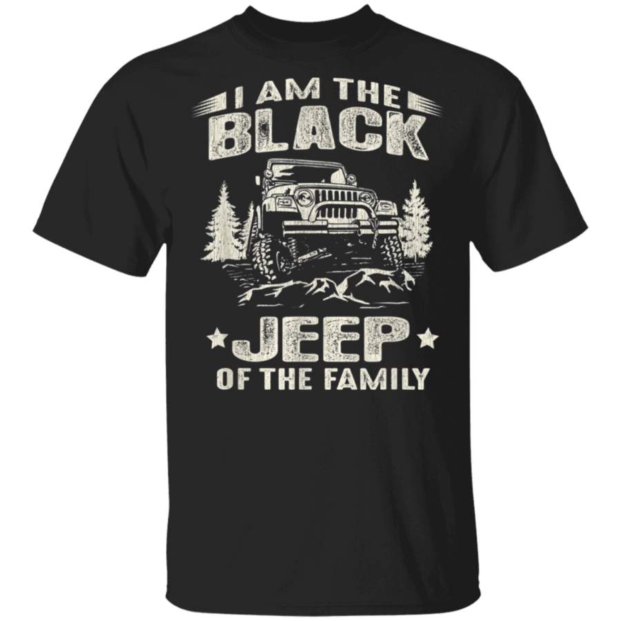 Vintage I Am The Black Jeeps of The Family   4×4 Offroad T Shirt