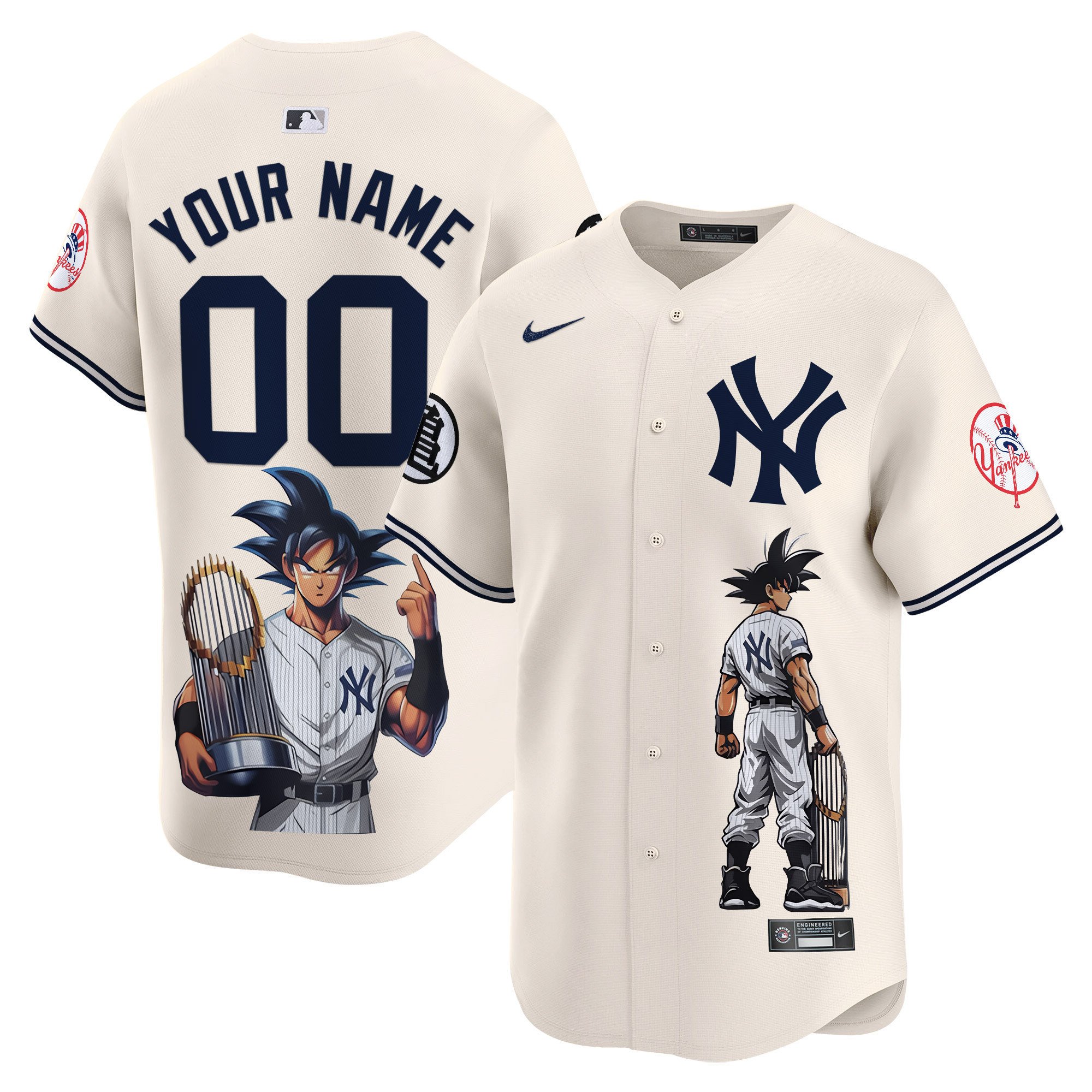 Yankees Dragon Ball Son Goku Vapor Premier Limited Custom Jersey – Printed