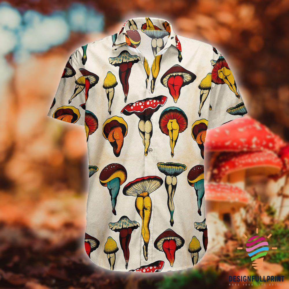 Gift For Hippie Hippie Tropical Shirt Hawaiian Shirt For Men Aloha Shirt Mushroom Lh