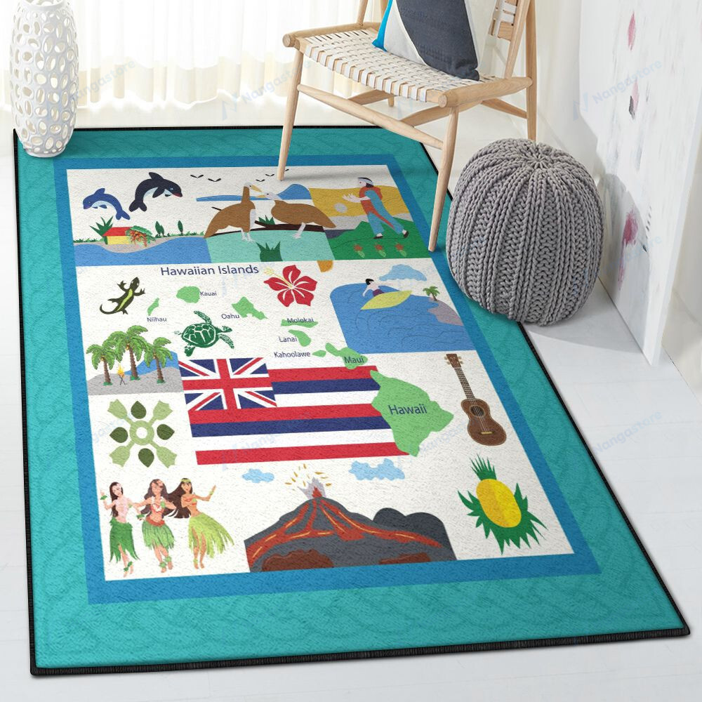 Beach Cool Rugs Hawaiian Area Rectangle Rugs Carpet Living Room Bedroom