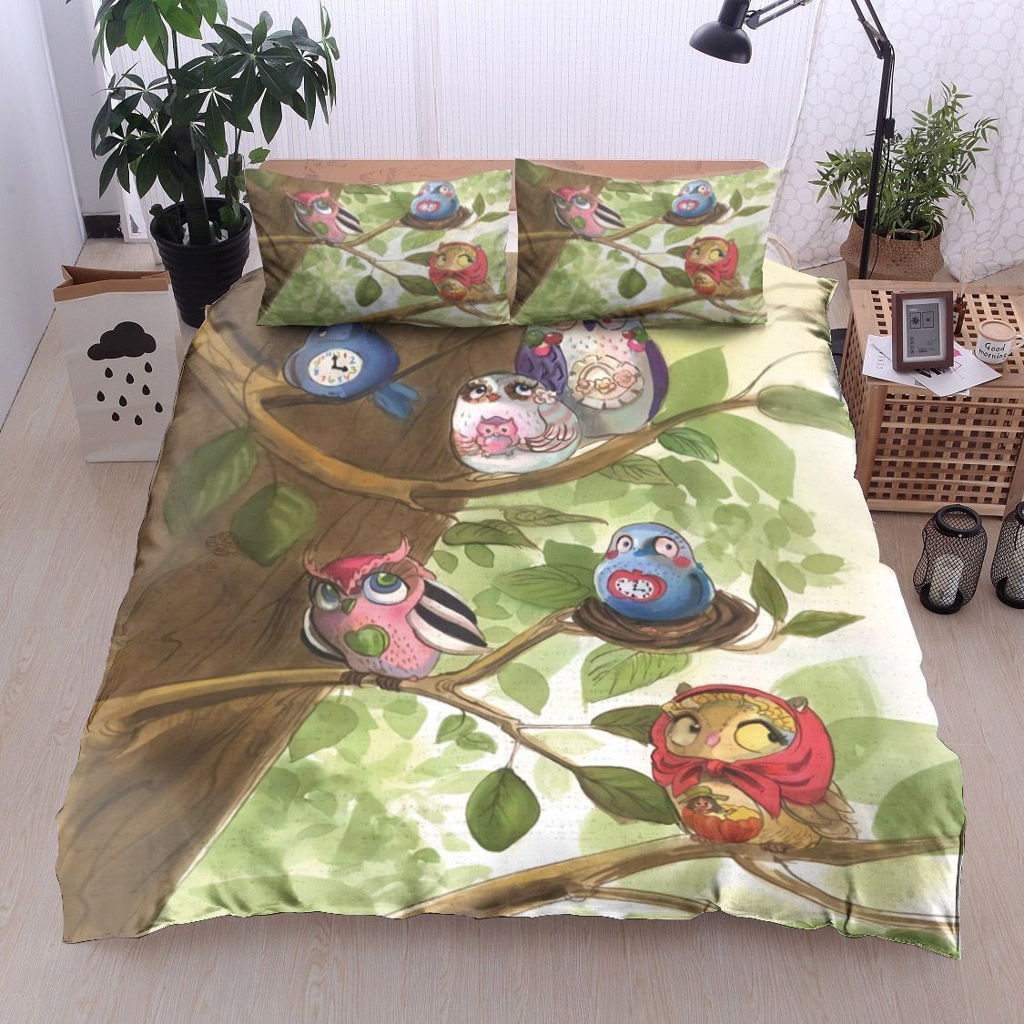 3D Woodland Owl On The Tree Branch C …