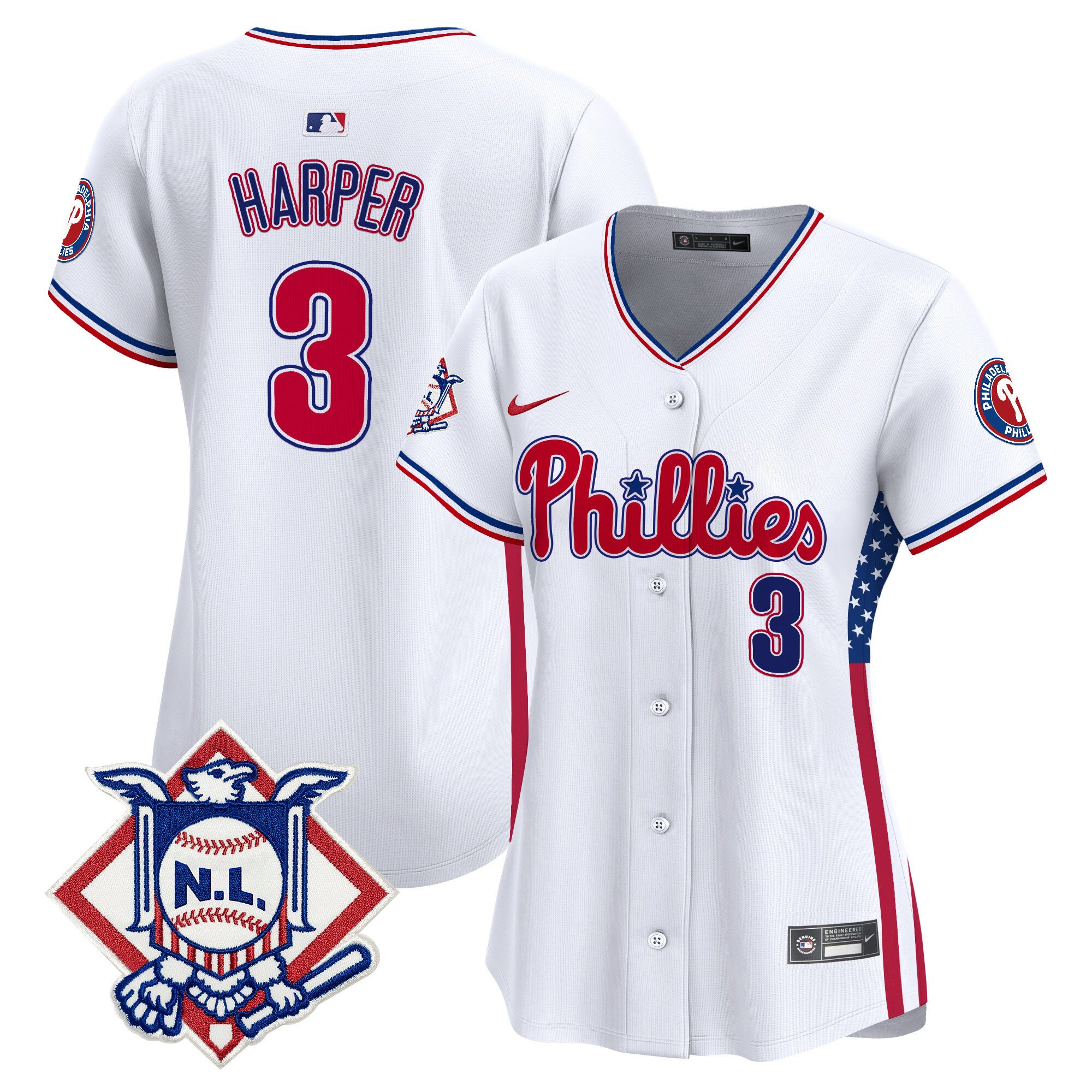 Women’S Phillies 2024 Fourth Of July Vapor Premier Limited Jersey V4 – All Stitched