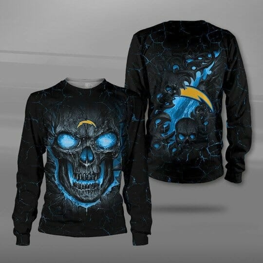 Sport-Team Los Angeles Chargers Skull Black Sweatshirt Aop Shirt