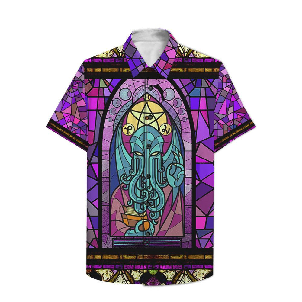Cthulhu Stained Glasses Hawaiian Shi &hellip;