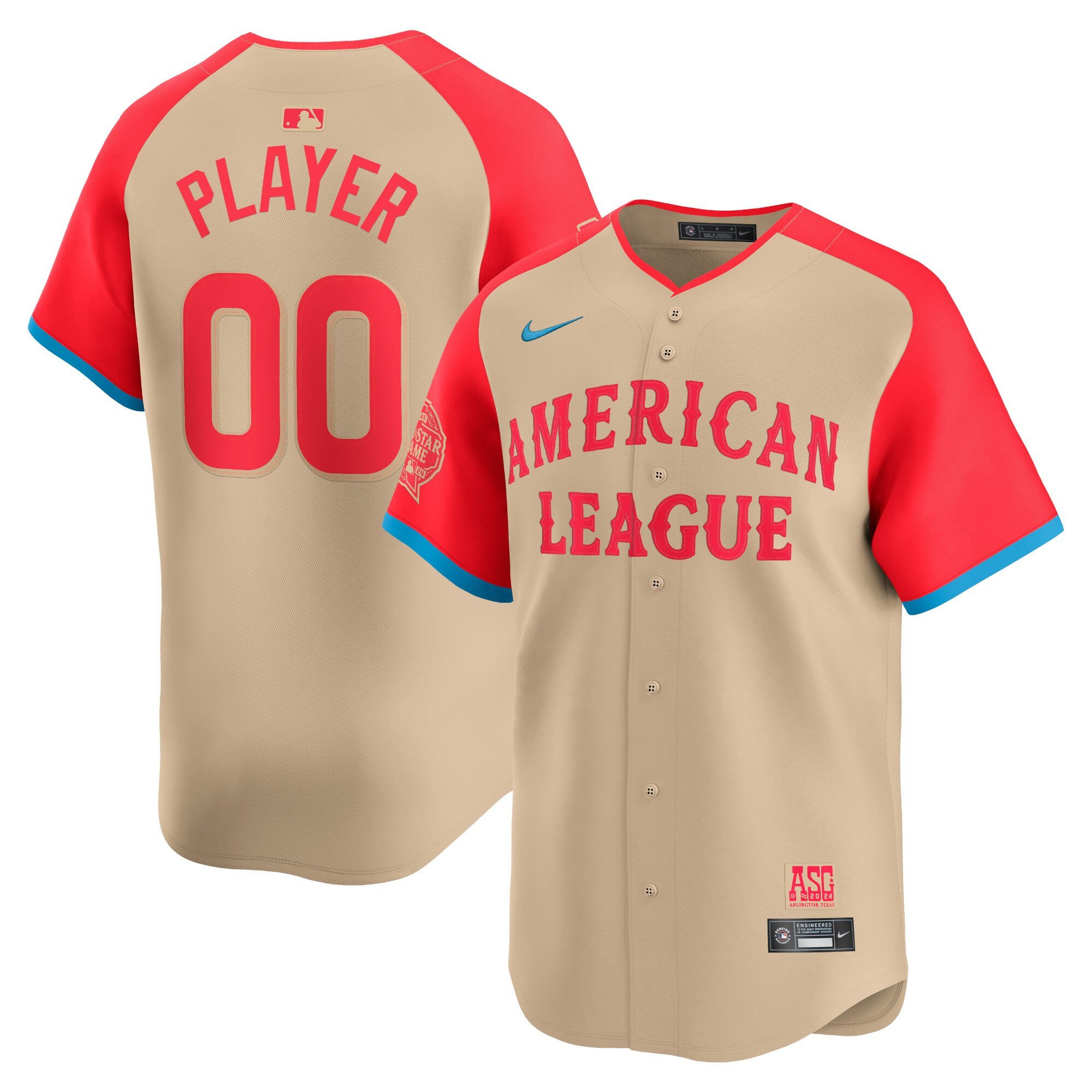 American League 2024 All-Star Game Limited Custom Jersey – Cream – All Stitched