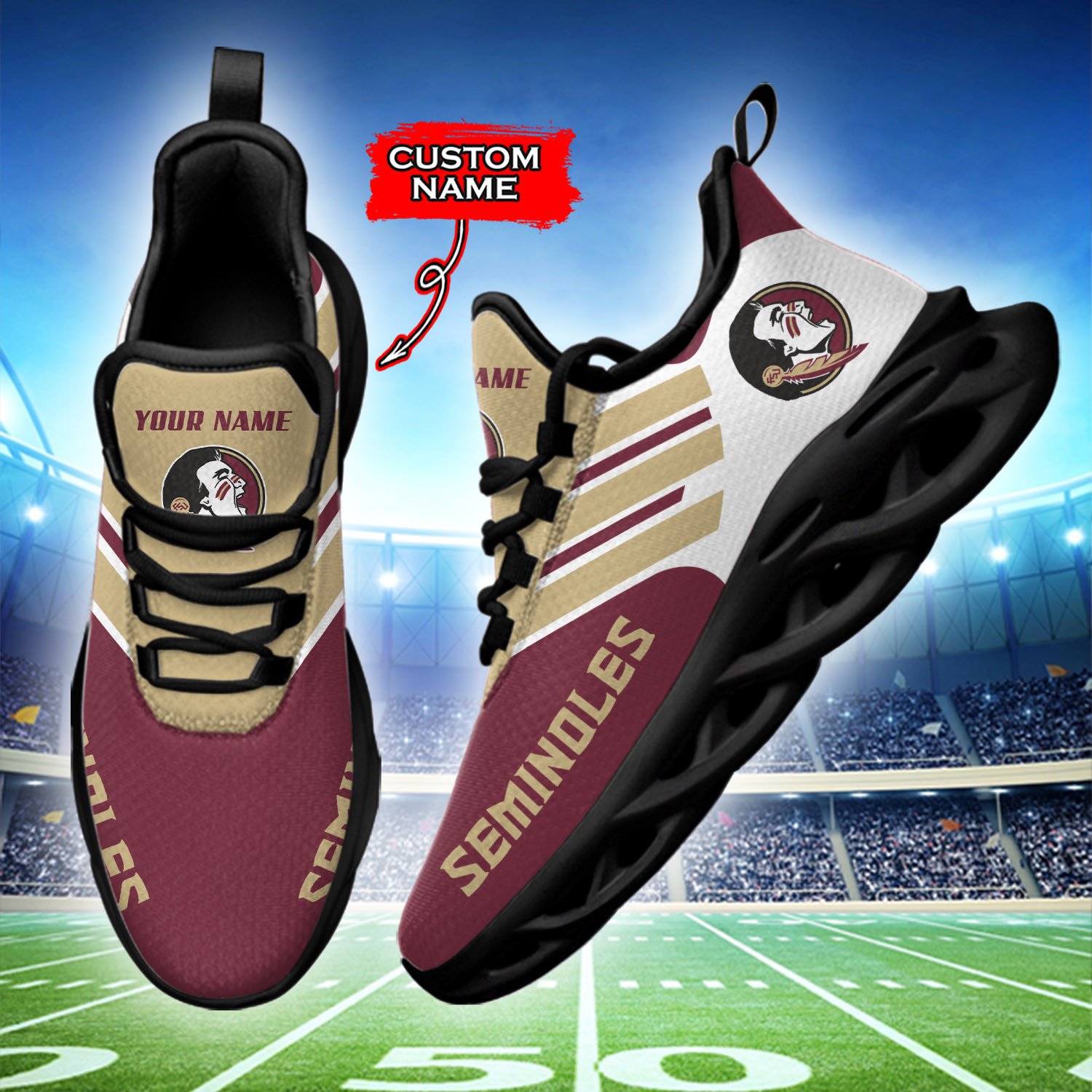 Florida State Seminoles Max Soul Shoes Sneakers For Men And Women 391