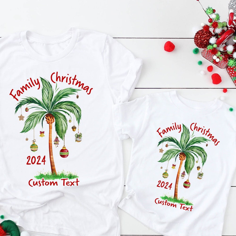 Tropical Christmas Shirts,Christmas On The Beach,Christmas Palm Tree,Family Christmas Shirts,Christmas Matching Shirts Cx10 Designs That Speak Your Mind