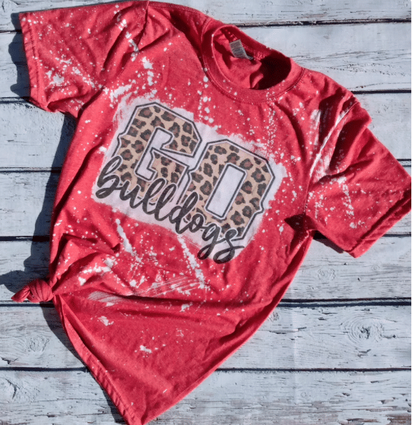 Red Retro Georgia Shirt - Georgia Bleached Shirt - Go Bulldogs - Retro Georgia Bleached Shirt - Vintage Shirt - Red Shirt