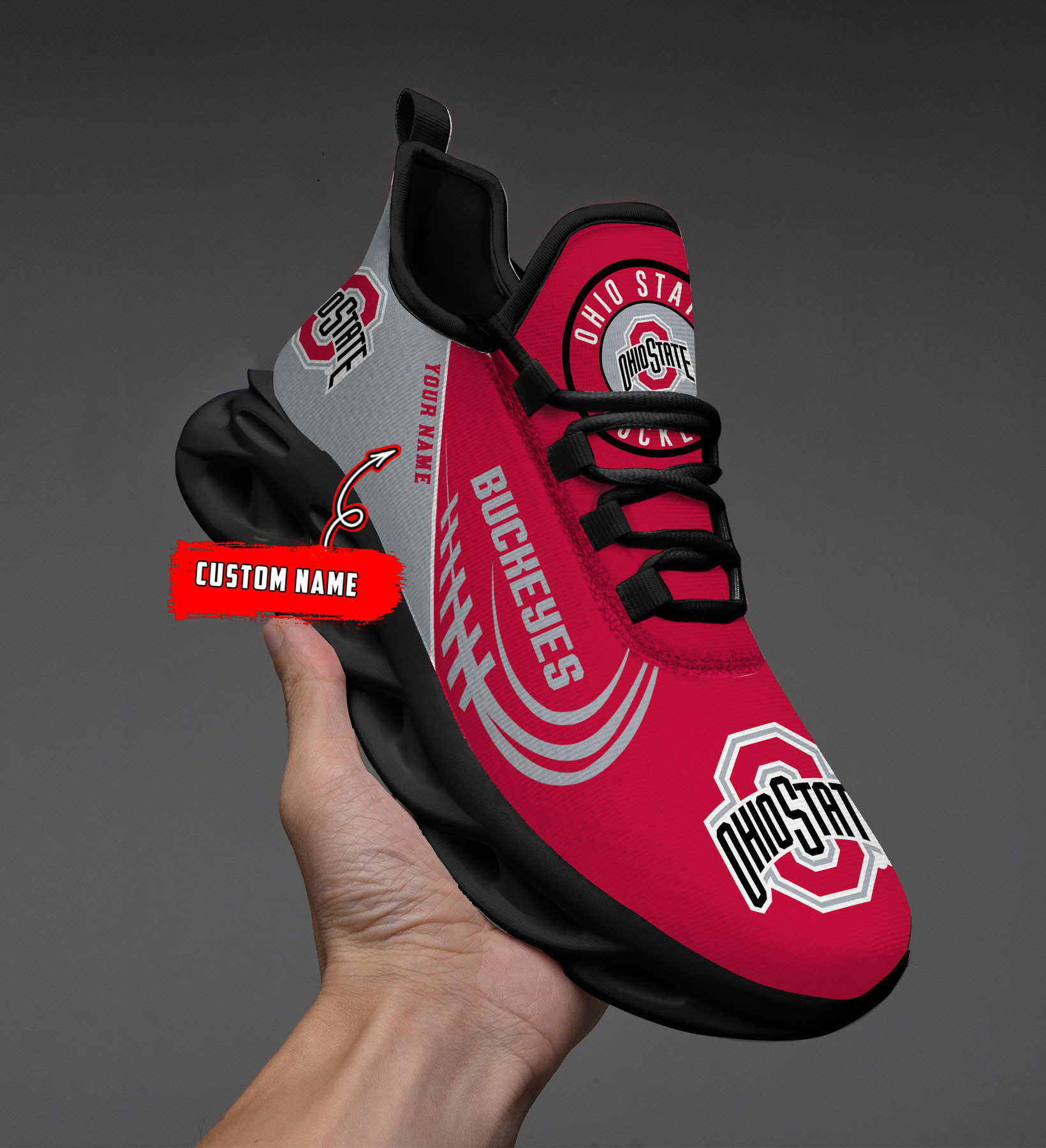 Ohio State Buckeyes Max Soul Shoes Sneakers For Men And Women 1442